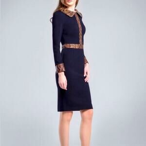 Rumour London Dress Womens Size 8 Lynn Black Stretch Office Career NEW MSRP $458